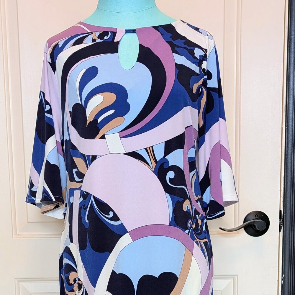 Chico's - Abstract Patterned Dress - Size 1